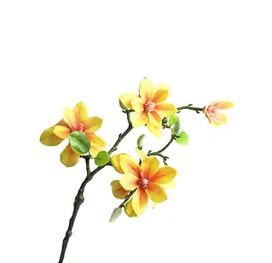 Flores artificiales de nueva moda de fábrica, flores de decoración de orquídeas, decoraciones festivas para el hogar de bodas