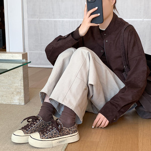 Zapatos de Mujer Estilo Preppy Personalizables 2026, Estampado de Leopardo, Punta Redonda Vintage, Plataforma con Cordones, Calzado Casual de Moda - Product Image 2