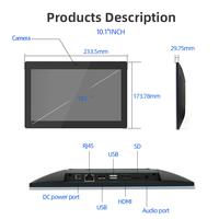 Yeni 10.1 inç beyaz Android 11 Tablet PC 2GB bellek 1280X800 dokunmatik ekran konferans toplantı odası asansör animasyon için LED