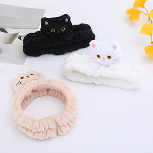 QianJin New Gato Bonito Com Gola Face Wash Maquiagem Headband Anti Slip À Prova D' Água e umidade-prova Headband - Product Image 3