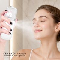 Vaporizador Facial Nano con Logotipo Personalizado, Dispositivo Portátil de Vapor Facial Hidratante para el Cuidado de la Piel, Salón, Hogar y Viajes