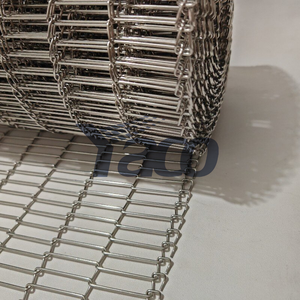 Yüksek sıcaklık gıda sınıfı paslanmaz çelik 304 konveyör bant 7x56mm aperture90cm geniş/düz tel örgülü konveyör bandı fiyat - Product Image 1