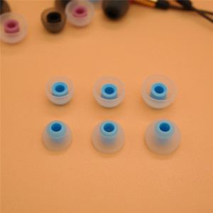 Embouts auriculaires en silicone de 3.8mm, bicolores, protection intra-auriculaire, pour écouteurs MP3, écouteurs de téléphone portable, trois couleurs disponibles - Product Image 2