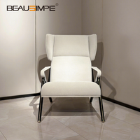 Fauteuil Chesterfield carré modulaire inclinable de luxe moderne, en tissu de haute qualité, minimaliste, pour chambre, villa, salon