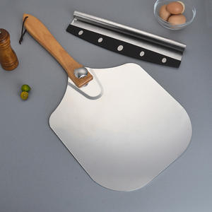 Pelle à <span class=keywords><strong>pizza</strong></span> en métal avec manche en bois pliable 12 x 14 po, pelle à <span class=keywords><strong>pizza</strong></span> en aluminium avec long manche - Product Image 1