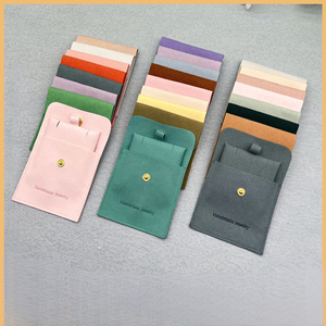 Emballage de bijoux en microfibres de luxe avec logo personnalisé, plusieurs couleurs, boucles d'oreilles, colliers, pochettes cadeaux - Product Image 2