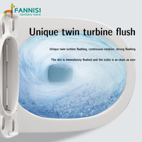 WC monobloc en céramique à siphon, à poser au sol, avec chasse d'eau double et abattant à fermeture douce, design populaire en usine