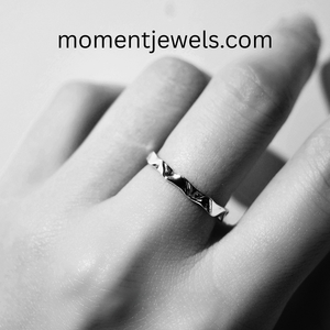 925 Sterling <b>Silver</b> Gold Plated Wave <b>Ring</b> Minimal Geometric Pattern Simple Jewelry Gift for Women - Product Image 1