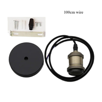 Support de Lampe Industriel Rétro Vintage en Aluminium pour Ampoule LED à Filament Edison E27 E26 avec Douille à Vis Edison