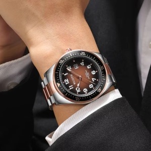 Reloj de Cuarzo Impermeable para Hombre en Oferta, Correa de Acero Inoxidable, Bisel Giratorio, Números Arábigos, Luminoso, Deportivo, con Calendario - Product Image 6