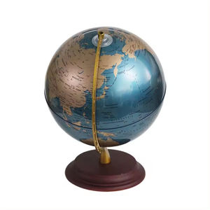 Globe terrestre rotatif de bureau, <span class=keywords><strong>carte</strong></span> du <span class=keywords><strong>monde</strong></span> géographique, bleu ciel, 8 pouces, base en métal, globe éducatif, décoration de table de bureau - Product Image 4