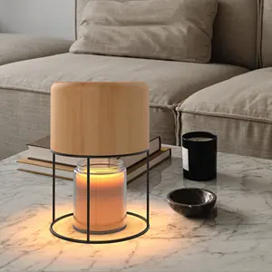 2024 nuevo calentador de velas sin llama eléctrico barato Aroma Control remoto decoración del hogar fragancia cera perfumada Aroma Melter luz nocturna