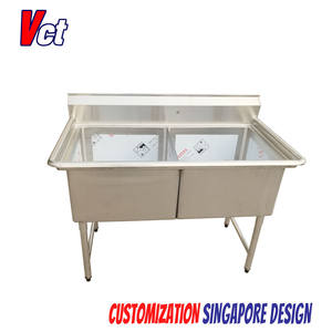 VICTORY Éviers de cuisine/hôpital en acier inoxydable personnalisés Inox durable pour fournitures d'hôtel et de restaurant - Product Image 4