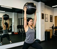 Balón Medicinal Suave Premium, Balón de Pared Antideslizante con Costuras Reforzadas, Balón de Impacto con Peso de Cuero para CrossFit