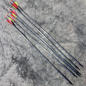 Tiro con l'arco freccia di carbonio puro 250 ~ 1300sp piuma di tacchino spina dorsale puro carbonio Arros all'ingrosso - Product Image 4