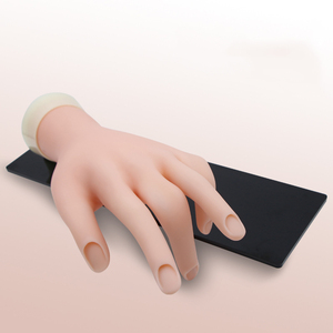 Mannequin Soft <b>Practice</b> <b>Hand</b> Positionable Finger Base <b>Nail</b> Art Training Salon Manicure Acrylic Showing Tool Bendable Kit Set - Product Image 1
