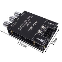 Module d'amplificateur audio stéréo double canal ZK-502T 50Wx2 avec réglage des basses, alimentation CC 9V-24V, 4-8 composants électroniques