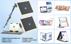 S6可拆卸三屏扩展显示器15.6英寸IPS FHD 1080P，带扬声器IPS FHD 1080P，适用于笔记本电脑扩展显示器 - Product Image 3