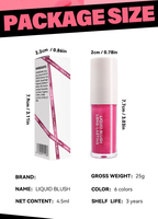 Maquillage personnalisé pour le visage à haute teneur en pigments fard à joues liquide soyeux crème fard à joues fard à paupières liquide contour mat maquillage des yeux