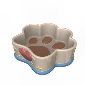 Bol à eau en céramique écologique avec motif de patte d'animal mignon, personnalisé, pour chien et chat, vente en gros, pratique, de haute qualité - Product Image 5