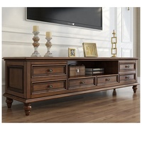 Mi Siècle Style Scandi Bois Foncé Cercle En Laiton Multimédia TV Unité Buffet Armoire étagère porte