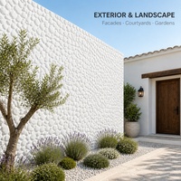 Panneau mural 3D en PU imitation pierre, étanche, revêtement mural en pierre artificielle, design pour projets de décoration murale extérieure
