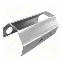 Cache d'équipement sur mesure en acier inoxydable/aluminium, finition brossée, découpes d'interface, ouverture circulaire d'extrémité pour OEM