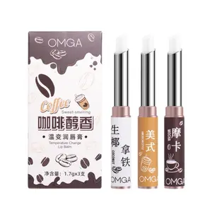 Coffee Flavor Wholesale Lip Gloss Vegan Color Changing Lip Balm Repair Chapstick Organic Care Lip Balm