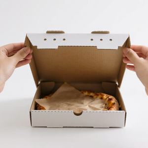 Caja de pizza de papel Kraft personalizada en diferentes formas-Hexágono rectangular Octágono redondo para patatas fritas y comida de bebé MOQ bajo - Product Image 1