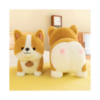 Le nouveau dessin animé Corgi chien poupée en peluche mignon chiot poupée pour envoyer un cadeau d'anniversaire de petite amie