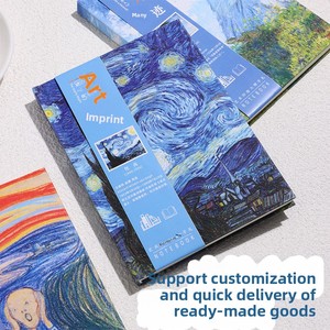 Cuaderno Estético <span class=keywords><strong>Van</strong></span> <span class=keywords><strong>Gogh</strong></span> Monet B6, 100gsm, 80 Hojas, Diario de Arte con Pinturas al Óleo, para Estudiantes, Oficina, Regalo, Cuaderno Noche Estrellada - Product Image 2
