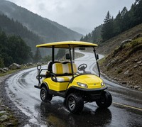 Buggy tout-terrain A617.2+2G, sièges arrière pour l'observation, idéal pour les terrains de golf et les chemins boueux.