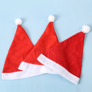 Fabricants chinois Vente en gros Chapeaux <span class=keywords><strong>de</strong></span> Noël en feutre rouge personnalisés <span class=keywords><strong>de</strong></span> haute qualité par sublimation pour adultes et enfants Chapeau <span class=keywords><strong>de</strong></span> Noël du Père Noël - Product Image 1