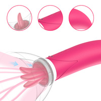 Leistungsstarker Saugvibrator Weiblicher Masturbator Massagegerät Brustwarzen-Stimulator Vibrator Brustmassagegerät Sexspielzeug Oral-Zungen-Lecken