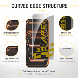 0.5mm 3D Curved Large Arc Borderless Tempered Glass Film 28-degree Anti-spy Privacy Screen Protector for <strong>iPhone</strong> 18 17 Pro Max - Product Image 4