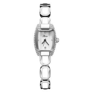 Montre pour femme, montre-bracelet pour femme, élégante et tendance, style de niche, sertie de diamants, montre à quartz unique de forme carrée - Product Image 1