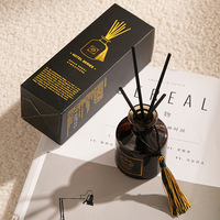 Diffuseur d'arômes en verre brun de qualité supérieure avec pampille pour huiles essentielles, idéal pour la chambre, le salon, le bureau et la décoration intérieure
