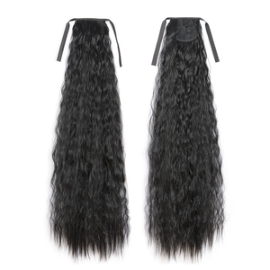 85cm uzun sentetik saç mısır Whisker at kuyruğu uzantıları ret ret örgü kıvırcık dalgalı streç dantel Intranet at kuyruğu - Product Image 4