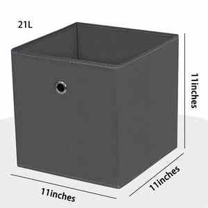 Multiple Colors Strong Durable Modern Foldable Non Woven Square/Rectangle Storage <b>Box</b> for Clothes <b>Toys</b> - Product Image 2