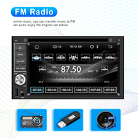 Podofo Reproductor DVD para Coche de 6,2 Pulgadas Autoradio 2 DIN Carplay Android Auto GPS FM BT Pantalla Táctil Reproductor MP5 para Coche
