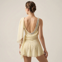 Justaucorps de gymnastique rythmique sans manches pour femmes et filles, vêtements de performance personnalisés pour le patinage sur glace, vêtements d'entraînement de danse pour le patinage artistique