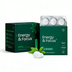 Comprimés énergétiques pour adultes OEM (54 pièces) - <span class=keywords><strong>Sans</strong></span> <span class=keywords><strong>sucre</strong></span>, L-Théanine, Vitamines B12 et B6, saveur menthe poivrée pour la gestion de l'énergie - Product Image 5