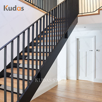 Kunden spezifisches Metall geländer Dual Stringer Treppen Moderne Funktion Stilvolles Design mit Edelstahl konstruktion