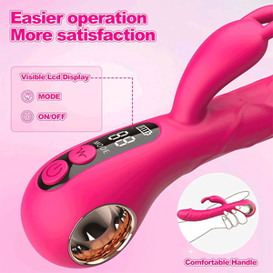 Sextoys voor vrouwen, adult toys, G-spot vibrator met 9 vibratie standen, siliconen konijn dildo met flapper voor clitoris stimulatie - Product Image 3