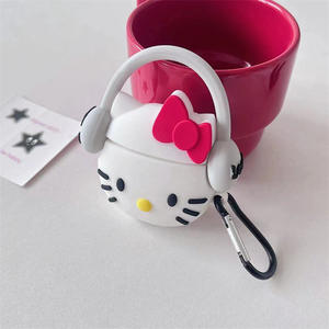 Étui mignon dessin animé KT chat pour Apple <span class=keywords><strong>AirPods</strong></span> 1 2 <span class=keywords><strong>3</strong></span> Pro 2 étui 3D <span class=keywords><strong>Anime</strong></span> étui en silicone boîte pour casque écouteurs sacs de protection - Product Image 5