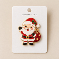 Broches émaillées promotionnelles personnalisées pour Noël, avec logo sur mesure, pour événements d'entreprise, cadeaux de fête, souvenirs, vente en gros