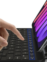   Casing Keyboard Ajaib untuk iPad Mini 6 & Mini 7 dengan Trackpad Nirkabel, 3 Warna Backlit, dan Stand Magnetik Mengambang