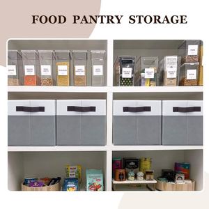 Cestas de tela plegables grandes con asas para organizar estantes y armarios - Product Image 5