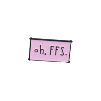 OH FFS Broche en alliage estampé avec lettres amusantes de dessin animé, émail souple, pour sac à dos, chapeau, vêtements, fête