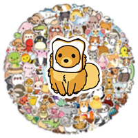 100 Stück süße Cartoon Tiere Sammlung Graffiti Aufkleber Gepäck Notebook wasserdichte Kinder Aufkleber